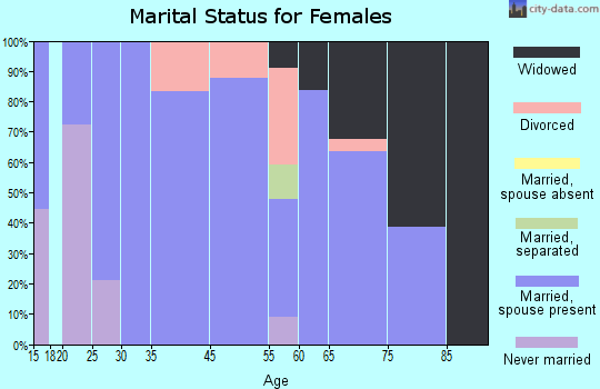 Lewiston marital status for females