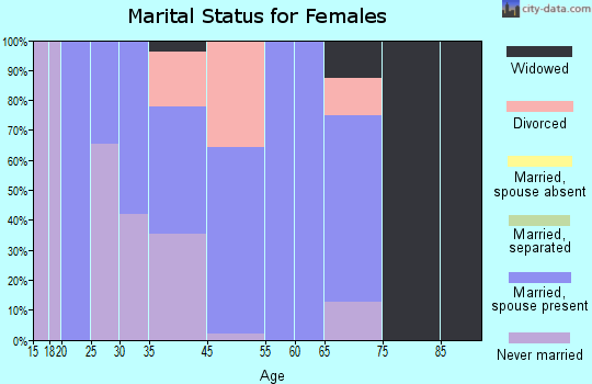 Mackinac Island marital status for females
