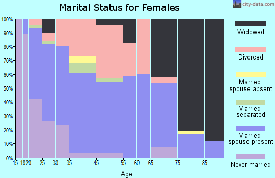 North Branch marital status for females