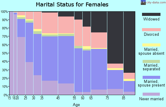 Port Huron marital status for females