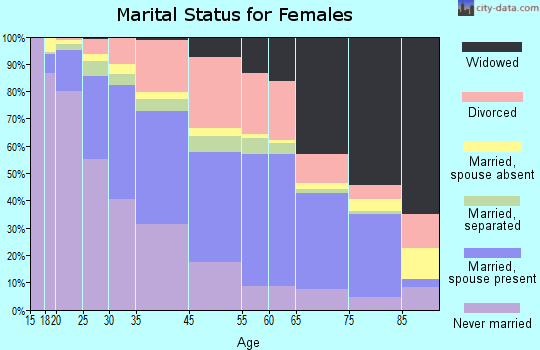 Saginaw marital status for females
