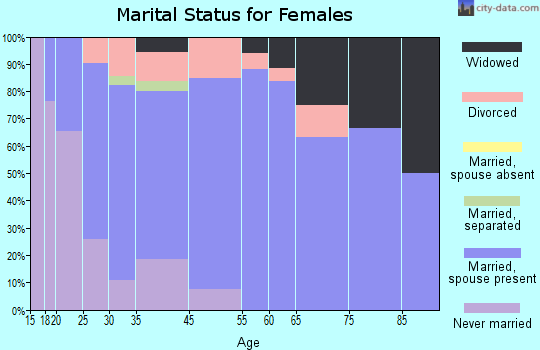 Village of Lake Isabella marital status for females