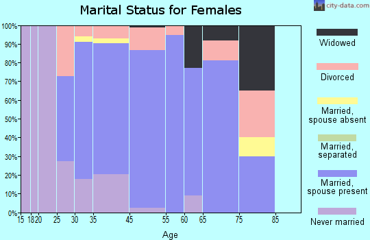 Birchwood Village marital status for females