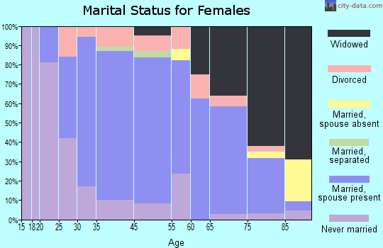 Bird Island marital status for females