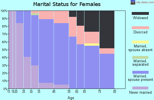 Circle Pines marital status for females