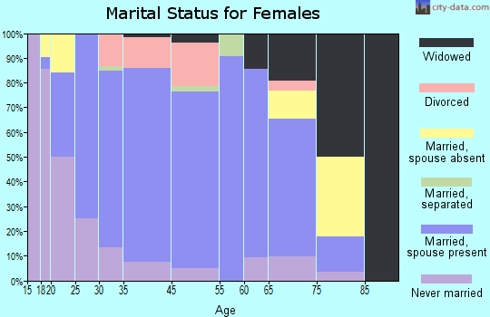 Lewiston marital status for females
