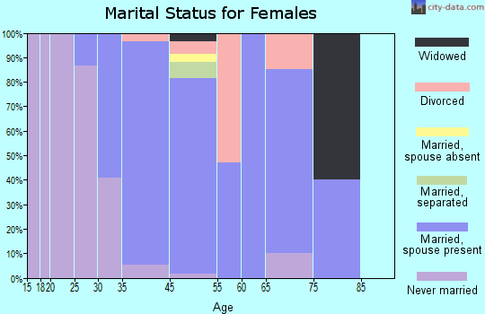 Minnetonka Beach marital status for females
