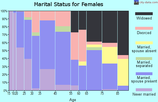 Park Rapids marital status for females