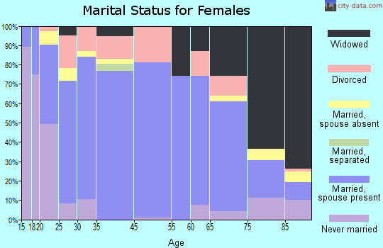 Pelican Rapids marital status for females