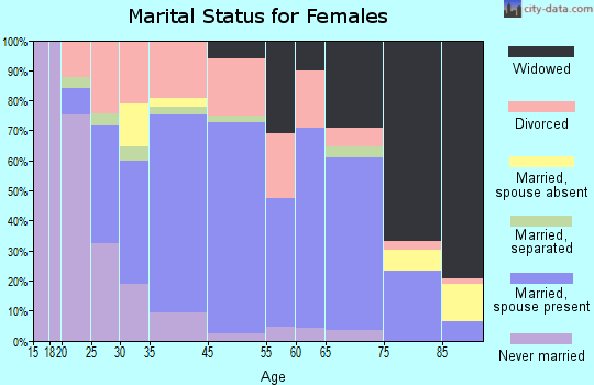 Pine City marital status for females