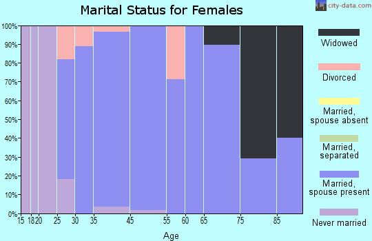 Rushford Village marital status for females