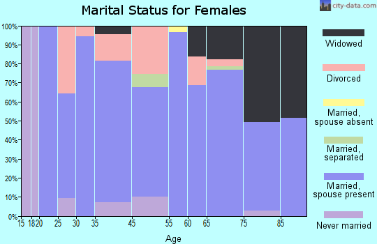 Cherokee Village marital status for females