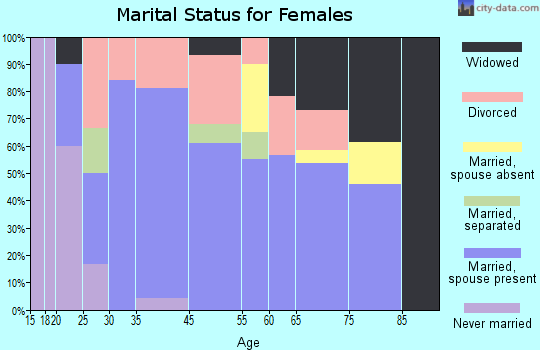 Iron Mountain Lake marital status for females
