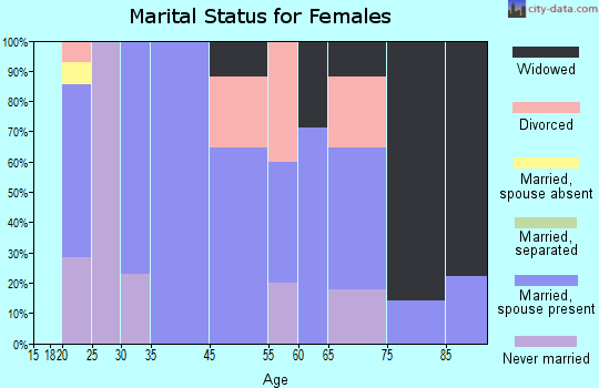 Knox City marital status for females