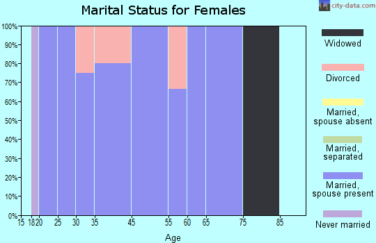 Lewis and Clark Village marital status for females