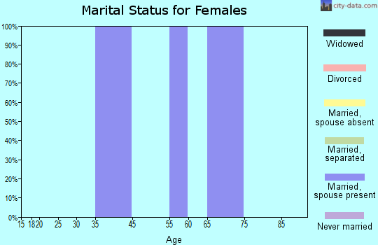 River Bend marital status for females