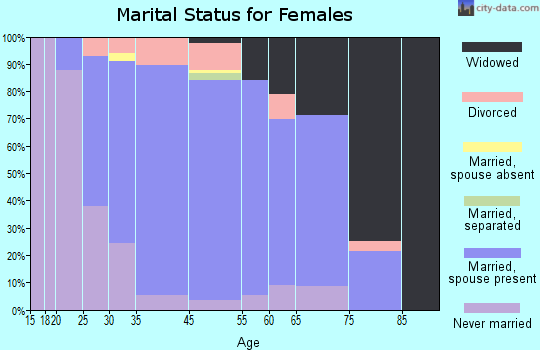Arlington marital status for females