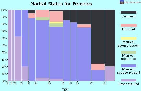 Battle Creek marital status for females