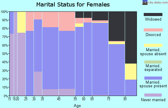 Hot Springs Village marital status for females