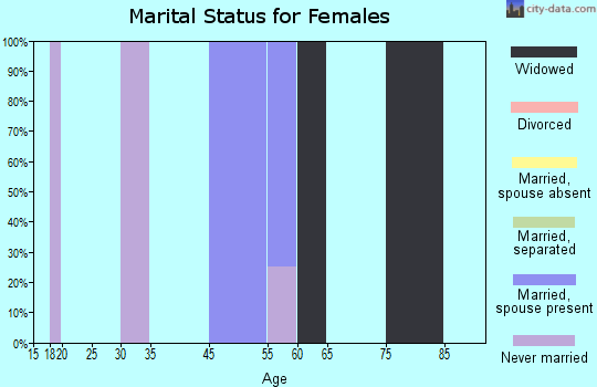 Emelle marital status for females
