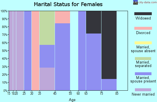 Mason City marital status for females