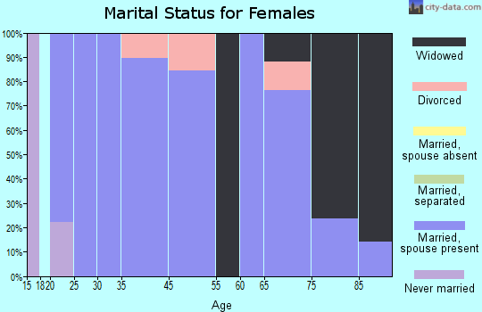 Meadow Grove marital status for females