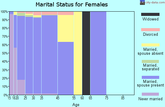 Offutt AFB marital status for females