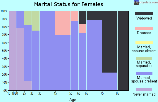 Rising City marital status for females