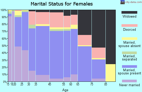 South Sioux City marital status for females