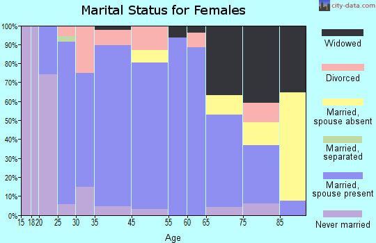 Wood River marital status for females