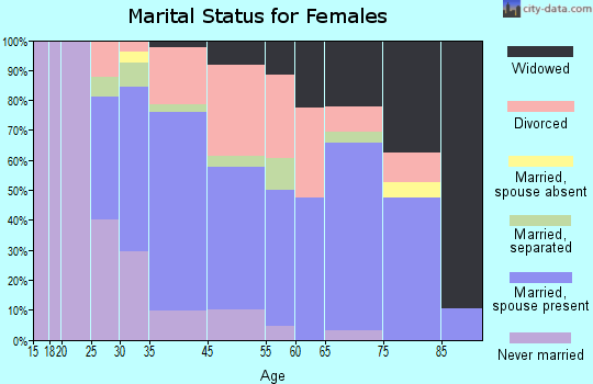 North Cape May marital status for females