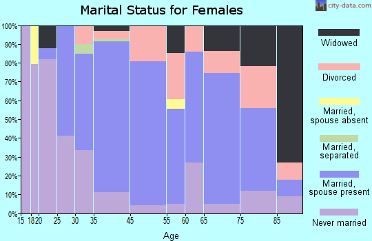 Princeton North marital status for females