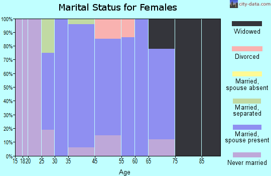 Vernon Valley marital status for females