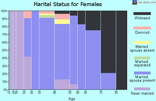 Woodbury Heights marital status for females