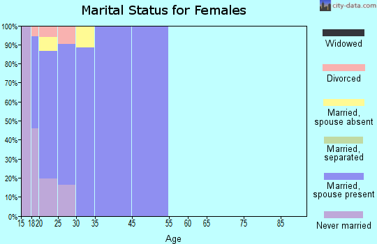 Cannon AFB marital status for females