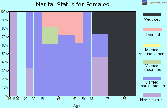 Des Moines marital status for females