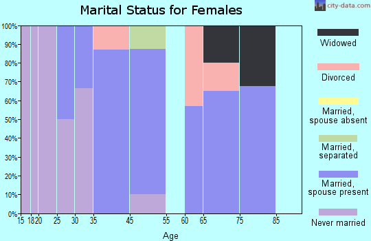 El Valle de Arroyo Seco marital status for females
