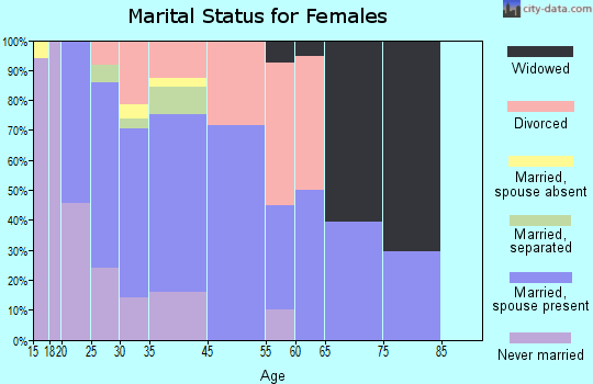 Meadow Lake marital status for females