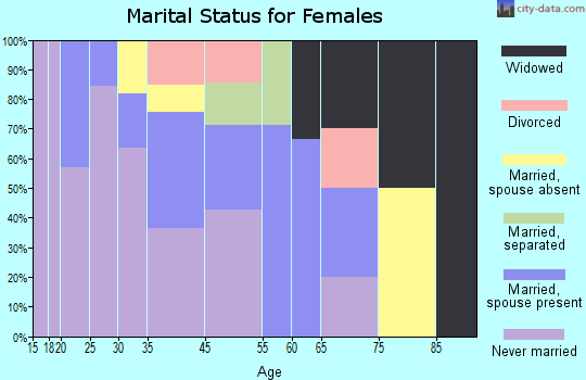 North Acomita Village marital status for females
