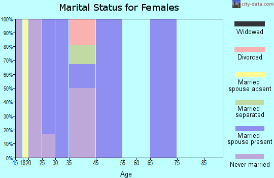 Rock Springs marital status for females