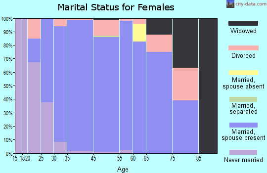 White Rock marital status for females