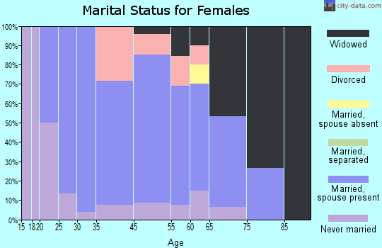 Au Sable Forks marital status for females