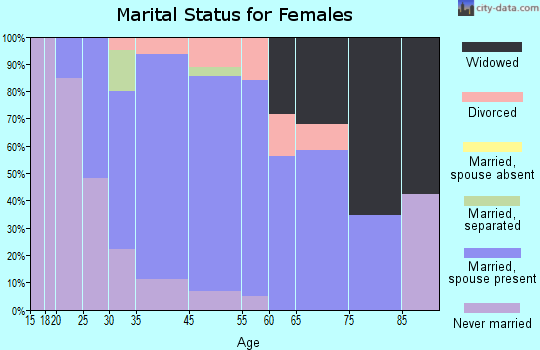 Balmville marital status for females