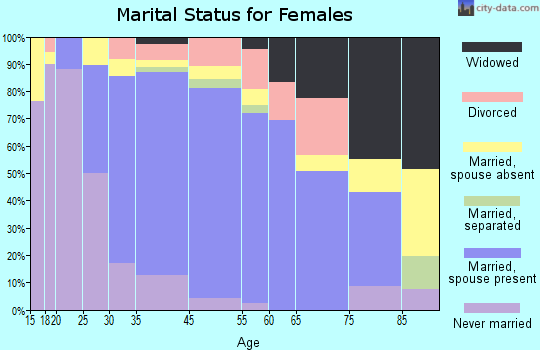 Chestnut Ridge marital status for females