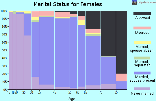 Dix Hills marital status for females