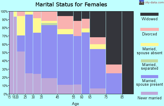 East Farmingdale marital status for females