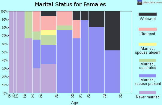 Ellicottville marital status for females