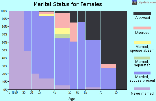Garden City South marital status for females