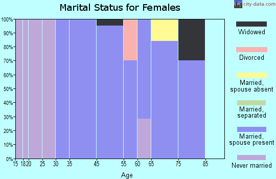 Hewlett Neck marital status for females