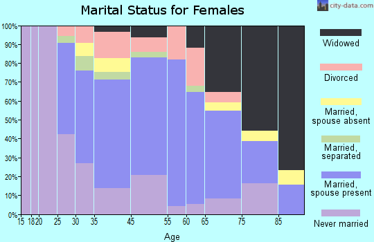 Island Park marital status for females